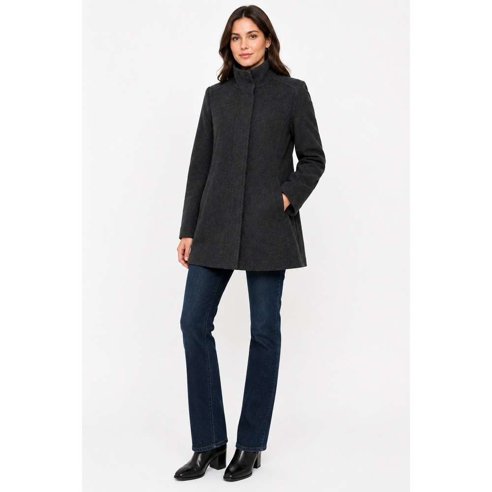Pendleton Campbell Wool Coat Charcoal National Park Stripe Lining S